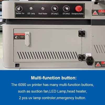 UV-Flachbettdrucker 6090 in großen Farben, ideal zum Drucken auf Plattenmetall, Acryl und mehr